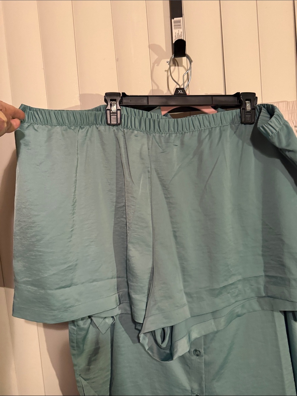 XXL BUNDLE Sage Short-Sleeve & shorts pj set & a 100% cotton Pj pants - Picture 2 of 6